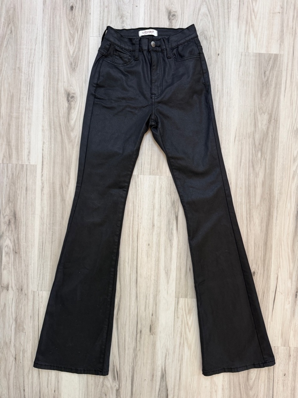 Vibrant Black High-Rise Flare Jeans size 1
